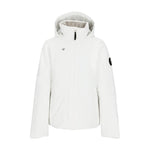 Obermeyer Teen Girls' Rylee Insulated Jacket 2025 - A white jacket with a hood, featuring a small gray logo on the left chest area.