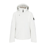 Obermeyer Teen Girls' Rylee Insulated Jacket 2025 - A white jacket with a hood, featuring a small gray logo on the left chest area.