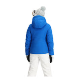 Obermeyer Teen Girls' Rylee Insulated Jacket 2025 - A royal blue jacket with a hood, featuring a zippered front and two side pockets.