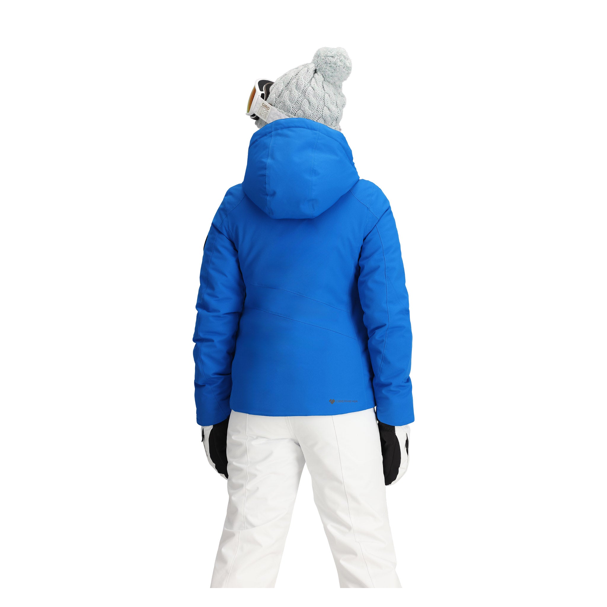Obermeyer Teen Girls' Rylee Insulated Jacket 2025 - A royal blue jacket with a hood, featuring a zippered front and two side pockets.