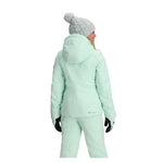 Obermeyer Teen Girls' Rylee Insulated Jacket 2025 - A mint green jacket with a hood, zippered pockets and black hardware.