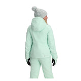 Obermeyer Teen Girls' Rylee Insulated Jacket 2025 - A mint green jacket with a hood, zippered pockets and black hardware.