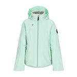 Obermeyer Teen Girls' Rylee Insulated Jacket 2025 - A mint green jacket with a hood, featuring a zipper and two pockets on either side.