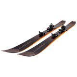 Dynafit - Tigard 107 Flat Ski 2025 with a dark brown base and orange accents on the edges.