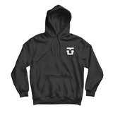 Union Team Hoodie - A black hoodie with a white logo on the left chest featuring a stylized "U" and "T" intertwined in a bold, modern font.