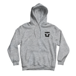 Union Team Hoodie - A light gray hoodie with a black logo on the left chest featuring a stylized "U" and "T".