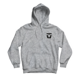 Union Team Hoodie - A light gray hoodie with a black logo on the left chest featuring a stylized "U" and "T".