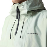 Beyond Medals Anorak 2L Shell Jacket 2024 - A light green jacket with a hood and black zipper.