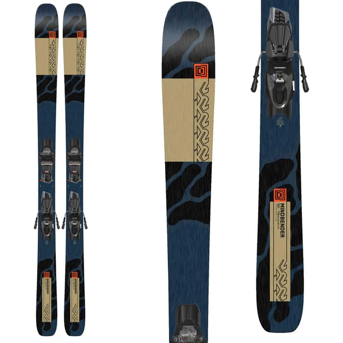 K2 Men's Mindbender 90C Skis with Marker Squire 10 Bindings 2024