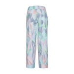 Obermeyer Girl's Brooke Print Pant 2025 - Pastel-colored geometric print pants with a floral pattern and cuffed hems.