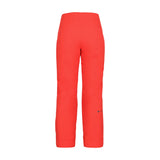 Obermeyer Girl's Brooke Insulated Pant 2025 - A pair of coral-colored ski pants with a subtle pattern and cuffed hems.