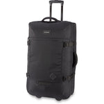 Dakine 365 Roller 100L Bag - A black roller bag with a handle and wheels, featuring a zippered pocket on its side.