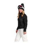 Obermeyer Girl's Furry Fleece Top - A black fleece top with a furry texture and zippered pocket on the side.