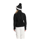 Obermeyer Girl's Furry Fleece Top - A black fleece top with a furry texture and a high collar.