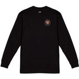 TATTOO LS TEE MEN'S 2024 - A black long-sleeve t-shirt with a small orange logo on the left chest.
