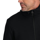 Spyder Bandit Hooded Jacket 2025 - A black hooded jacket with a zipper and two zippered pockets on the front.