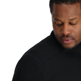 Spyder Men's Bandit Full-Zip Fleece Jacket 2025 - A black fleece jacket with a full zip and two side pockets.