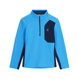 Spyder Men's Bandit 1/2 Zip Top - A light blue top with a zipper and a small logo on the left chest area.