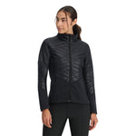Spyder Women's Glissade Insulated Fleece Jacket - A black fleece jacket with a high collar and zippered pockets.