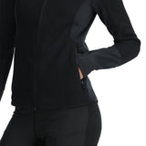 Spyder Women's Bandita Full-Zip Fleece Jacket 2025 - Black fleece jacket with zippered pockets and a full-length zipper down the front.