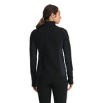 Spyder Women's Bandita Full-Zip Fleece Jacket 2025 - Black fleece jacket with zippered front and two side pockets.