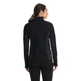 Spyder Women's Bandita Full-Zip Fleece Jacket 2025 - Black fleece jacket with zippered front and two side pockets.
