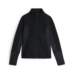 Spyder Women's Bandita Full-Zip Fleece Jacket 2025 - A black fleece jacket with a zippered front and two side pockets.