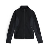 Spyder Women's Bandita Full-Zip Fleece Jacket 2025 - A black fleece jacket with a zippered front and two side pockets.