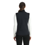 Spyder Women's Bandita Full-Zip Fleece Vest 2025 - A black fleece vest with a zippered front and two side pockets.