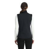 Spyder Women's Bandita Full-Zip Fleece Vest 2025 - A black fleece vest with a zippered front and two side pockets.