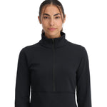 Spyder Women's Speed Fleece 1/2 Zip - A black fleece zip-up jacket with a high collar and zipper down the front.
