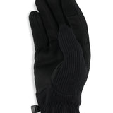 Spyder Men's Bandit Gloves - A pair of black gloves with a textured palm and thumb, featuring a strap on the wrist for secure fit.