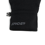 Spyder Men's Bandit Gloves 2025 - Black gloves with white accents and a textured palm.