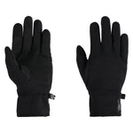 Spyder Men's Bandit Gloves - Black gloves with a textured palm and thumb, featuring a strap on the wrist for secure fit.