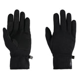 Spyder Men's Bandit Gloves - Black gloves with a textured palm and thumb, featuring a strap on the wrist for secure fit.