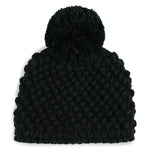 Spyder Women's Helena Pom Hat - A black beanie with a large, fuzzy pom-pom on top.