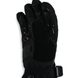 Spyder Boys' Overweb Glove - Black glove with a webbed pattern on the back of the hand and fingers, featuring black hardware.
