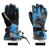 Spyder Boys' Overweb Glove - A blue, gray, and black glove with a webbed pattern on the palm and fingers.