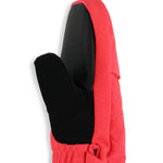 Spyder Girls' Cubby Ski Mitt - A black mitt with a white logo on the cuff and a strap closure.