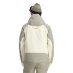 Spyder Copper Insulated Jacket 2025 - A cream-colored jacket with a hood, featuring copper accents on the zipper and buttons.
