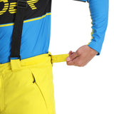 Spyder Men's Boundary Insulated Pants - Black pants with yellow accents and a black buckle on the waistband.