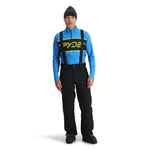 Spyder Men's Boundary Insulated Pants - Black pants with yellow accents and a black zipper on the left leg.