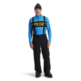 Spyder Men's Boundary Insulated Pants - Black pants with yellow accents and a black zipper on the left leg.