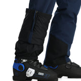 Spyder Men's Boundary Insulated Pants - Black pants with a subtle pattern of thin, dark gray lines on the upper thigh area.