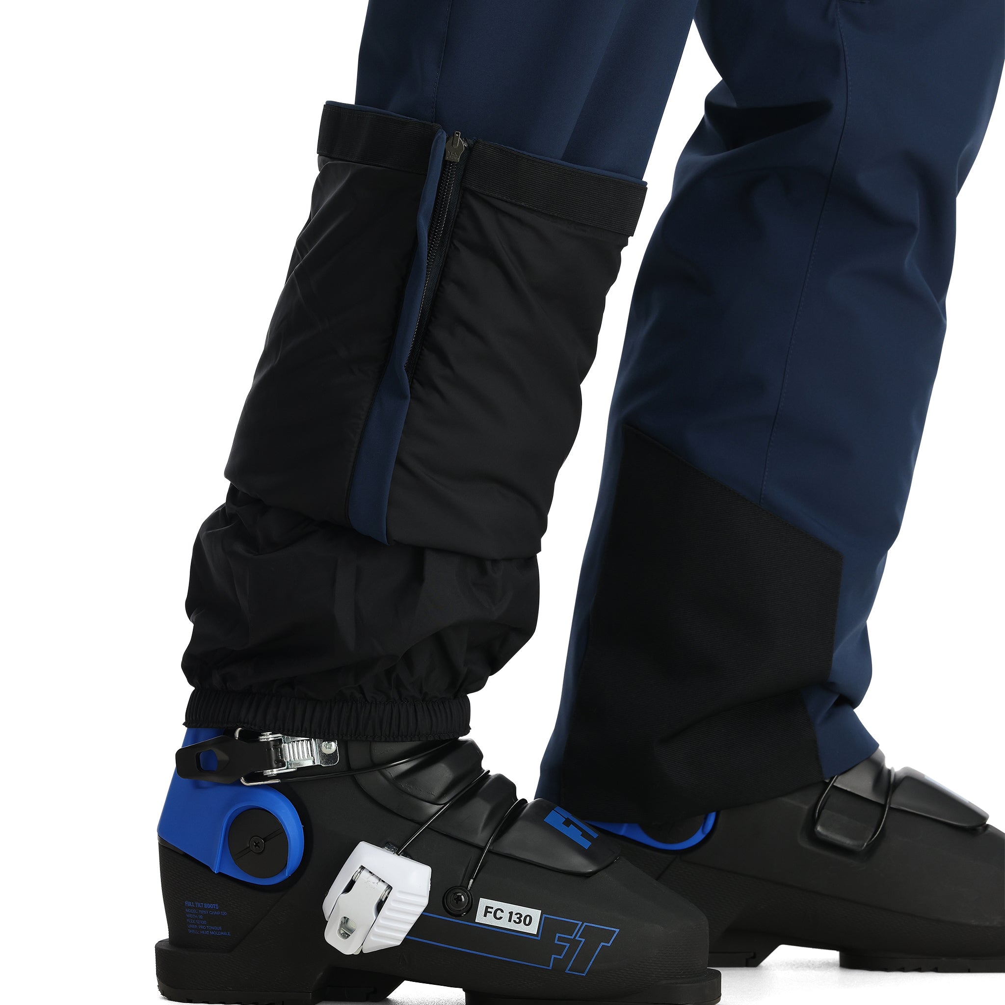 Spyder Men's Boundary Insulated Pants - Black pants with a subtle pattern of thin, dark gray lines on the upper thigh area.