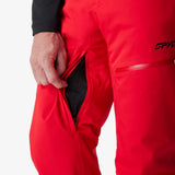 Insulated ski pants with side pocket opening and black inner panel