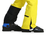 Spyder Men's Dare Insulated Pant - A pair of black ski pants with a subtle white logo on the left thigh.