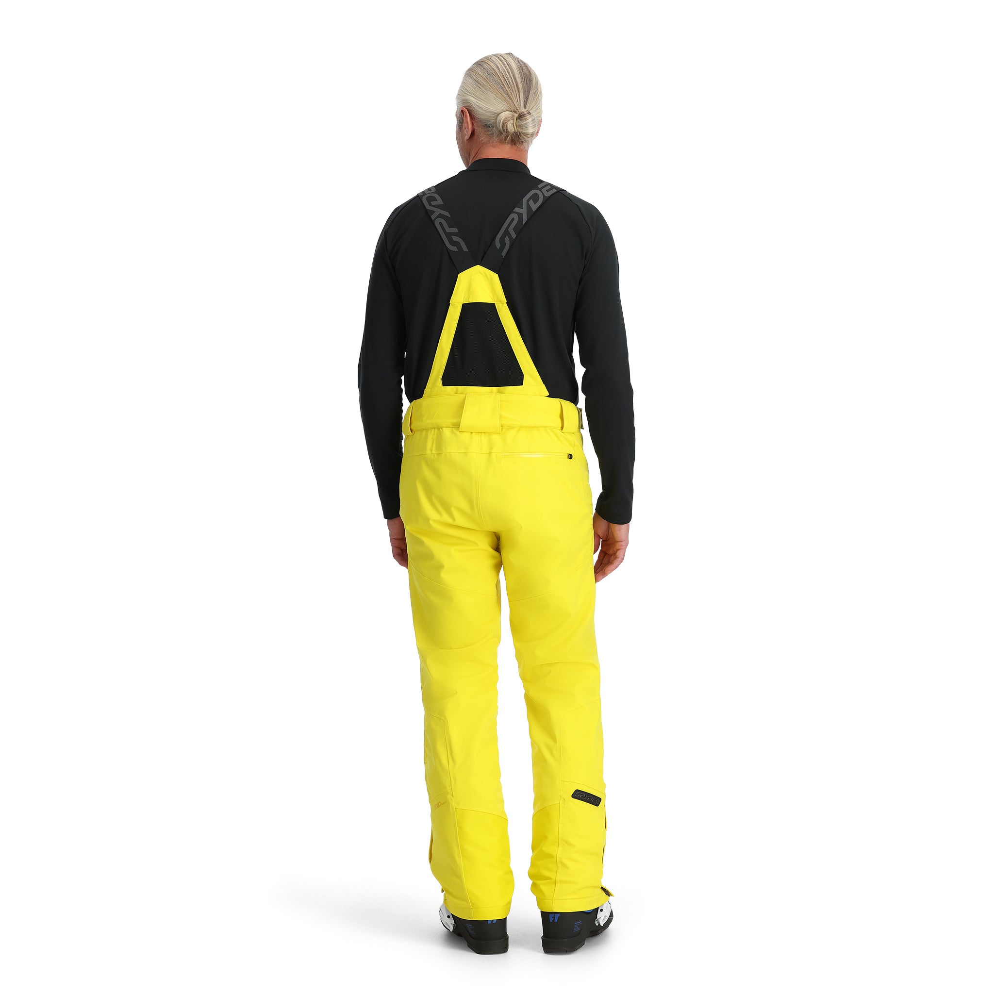 Spyder Men's Dare Insulated Pant - Black snow pants with a subtle white stripe on the side of the leg.