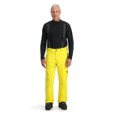 Spyder Men's Dare Insulated Pant - Black pants with gray Spyder logo on left thigh and right calf.