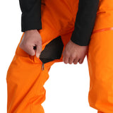 Spyder Men's Dare Insulated Pant - Black insulated ski pants with a black zipper on the left leg.